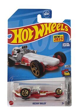 2023 Hot Wheels Rockin Railer HW Drag Strip 177/250 Red White NOC